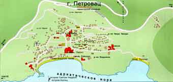 карта города Петровац