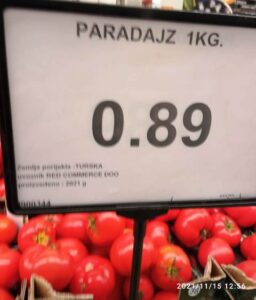 томаты -помидоры в Черногории